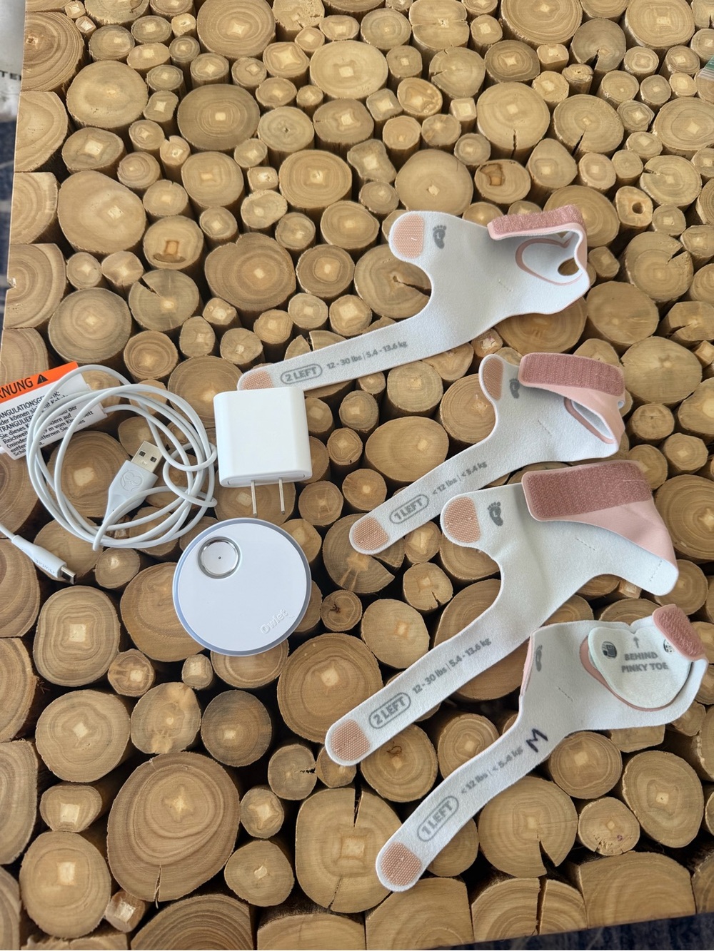 Unbranded Pink and White Sleep Sensor Headband Kit with Charger